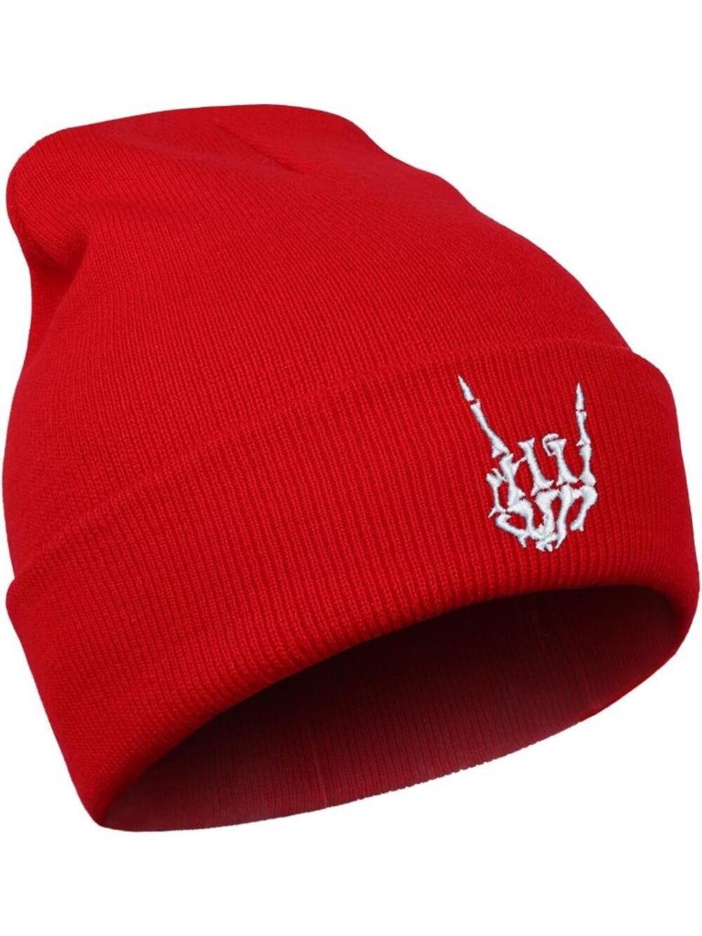 Unisex Skeleton-red Skull Goth Knit Beanie Emo Gothic Christmas Skeleton Hats